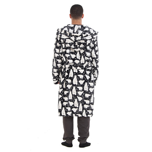 Snuggs Blanket Robe Black Polar Bear